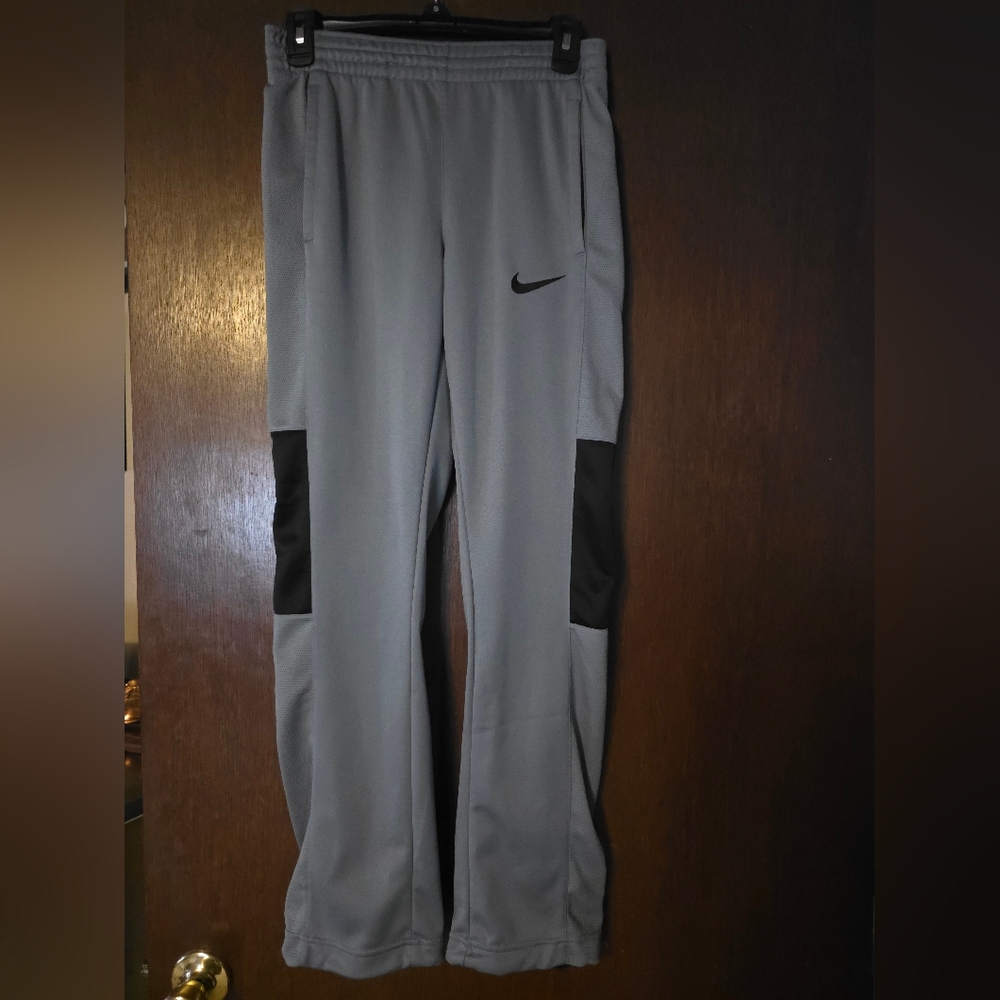 Nike Men's Gray and Black Joggers